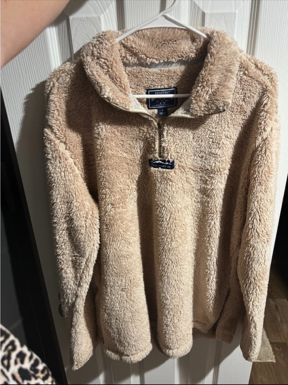 Lauren James Quarter-Zip Fleece Pullover - Tan